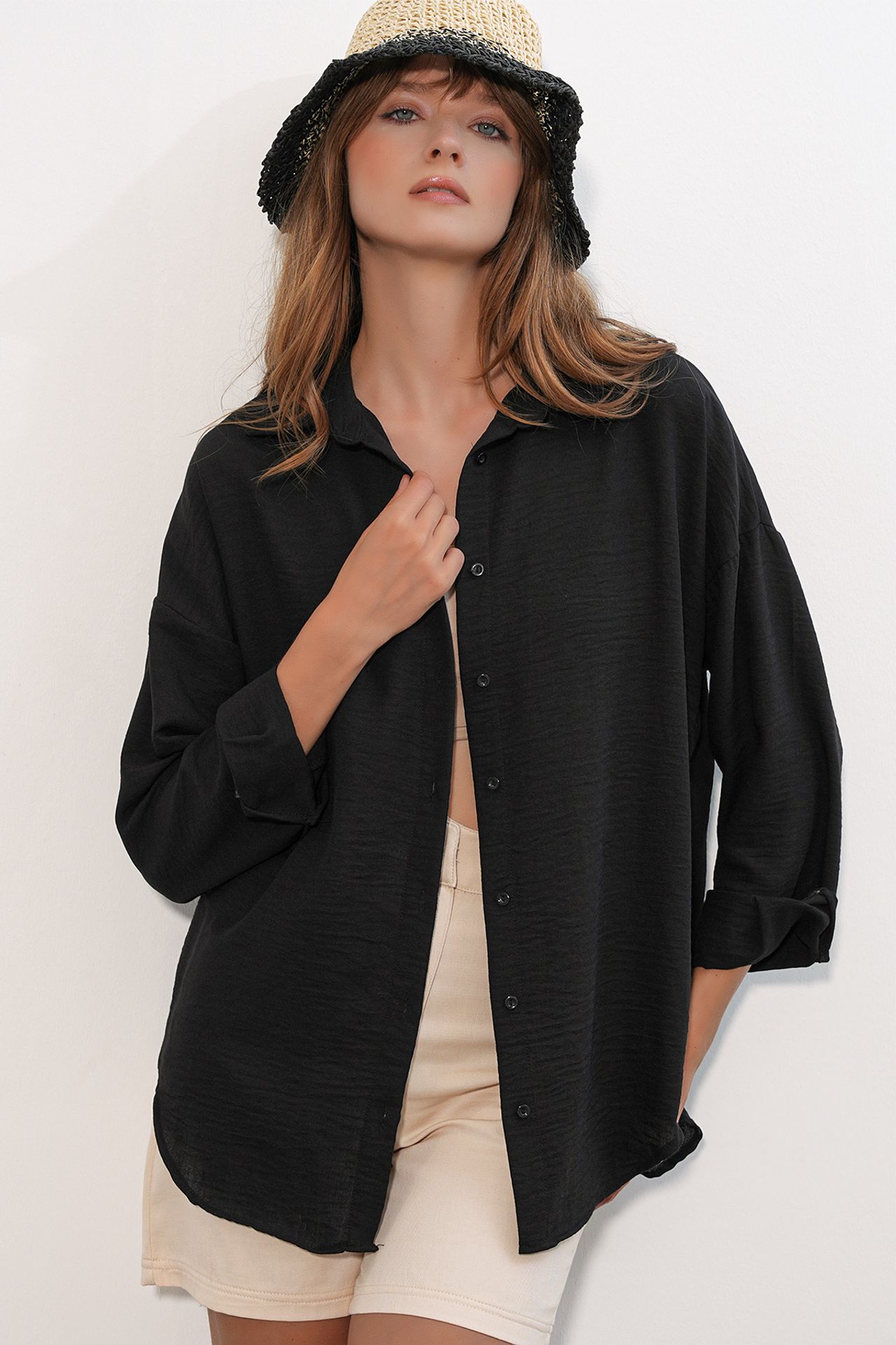 BDART Embroidered Long Sleeve Shirt with Button Closure 1