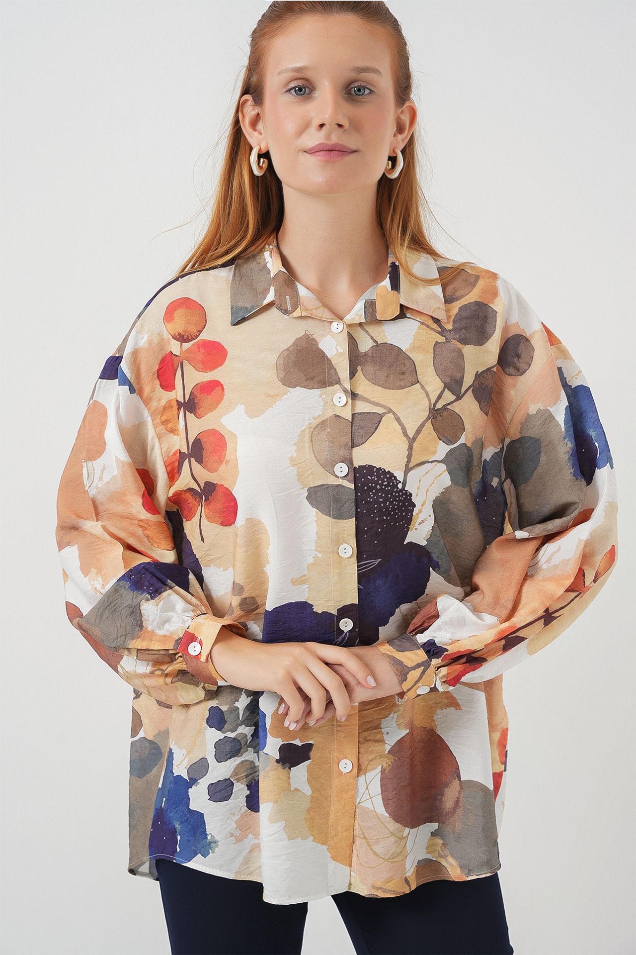 BDART Oversized Floral Button-Up Shirt 3