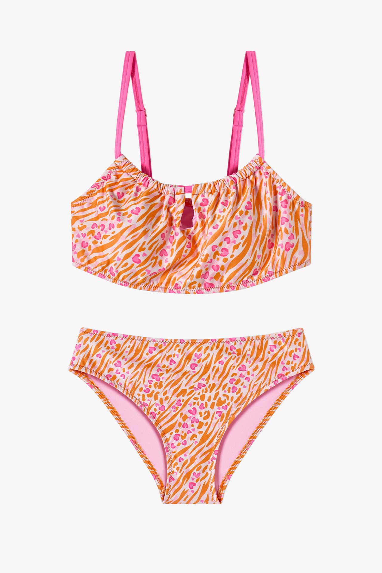 PENTI Girls' Safari Halter Leopard Print Bikini Set 1