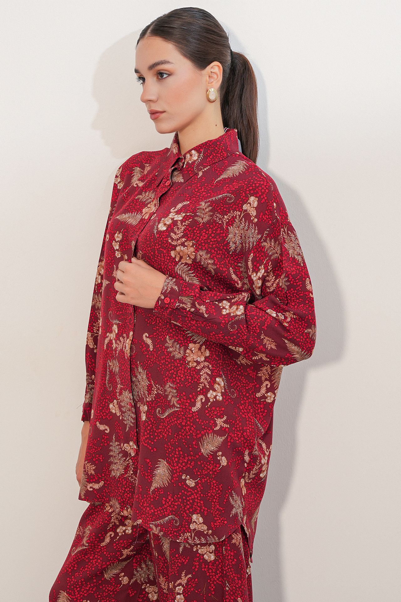 BDART Oversized Floral Shirt Trousers 2-Piece 4