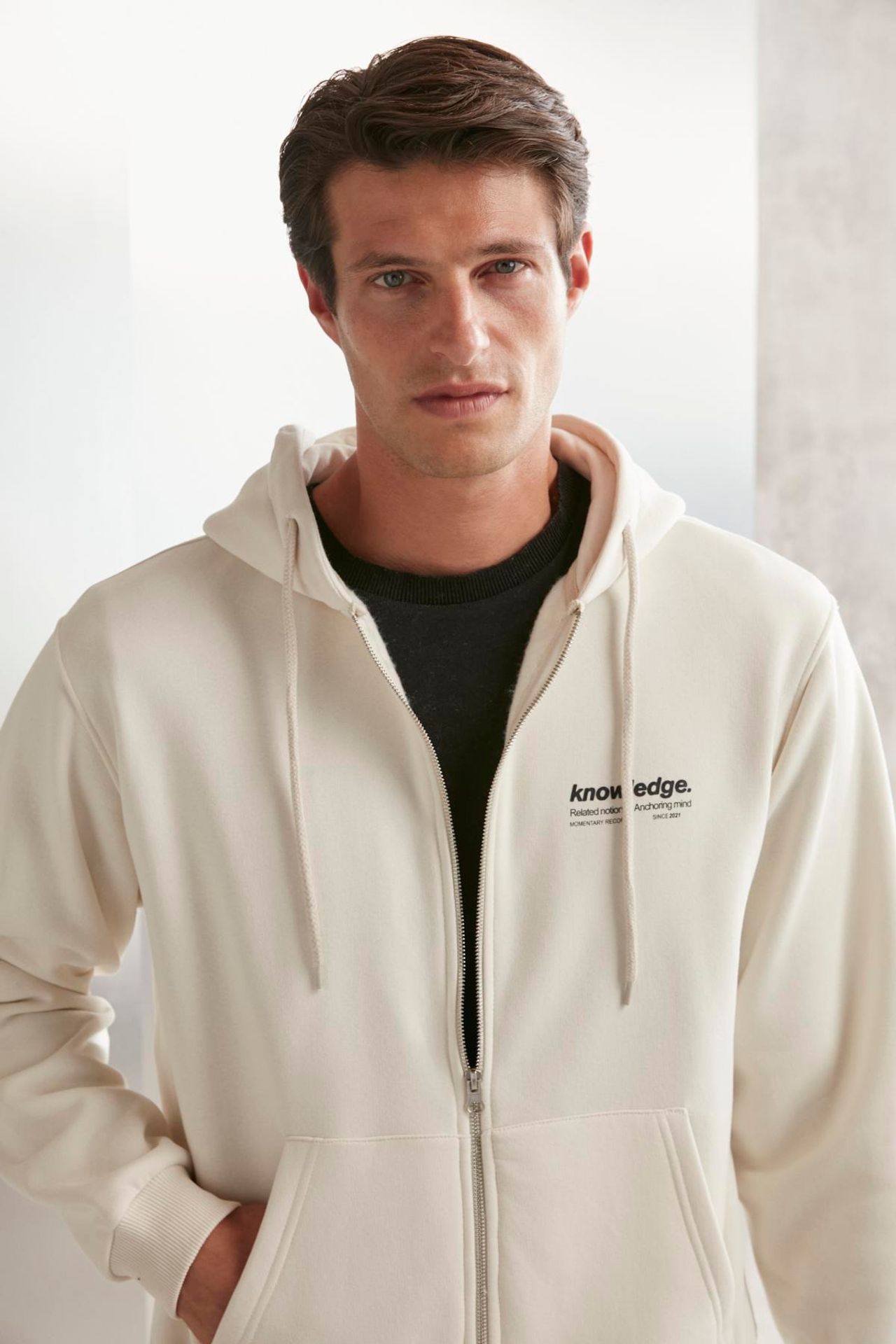 GRIMELANGE Kapüşonlu Logolu Fermuarlı Sweatshirt 4