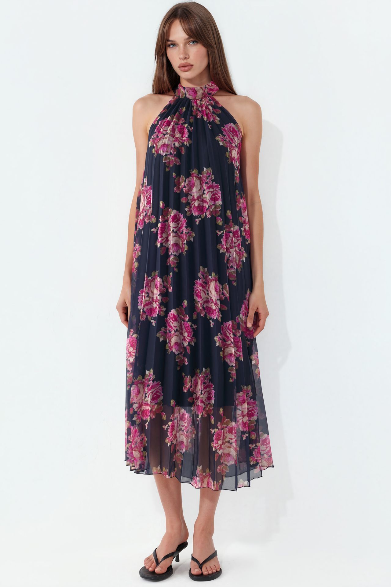 BUSEM Floral Maxi Dress with Tie Detail 5