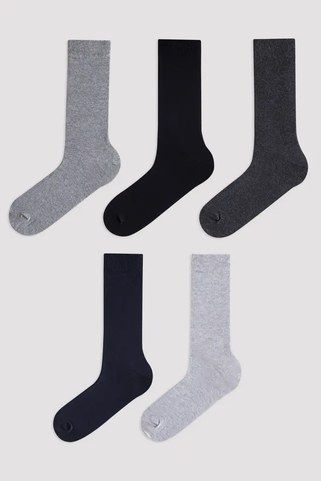 PENTI Men's Basic 5-Pack Ankle Socks