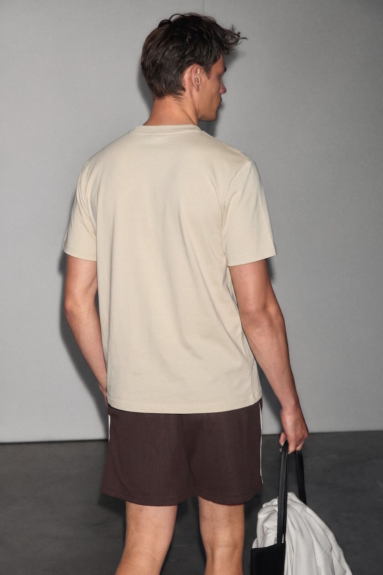 GRIMELANGE Crew Neck Plain T-Shirt 3