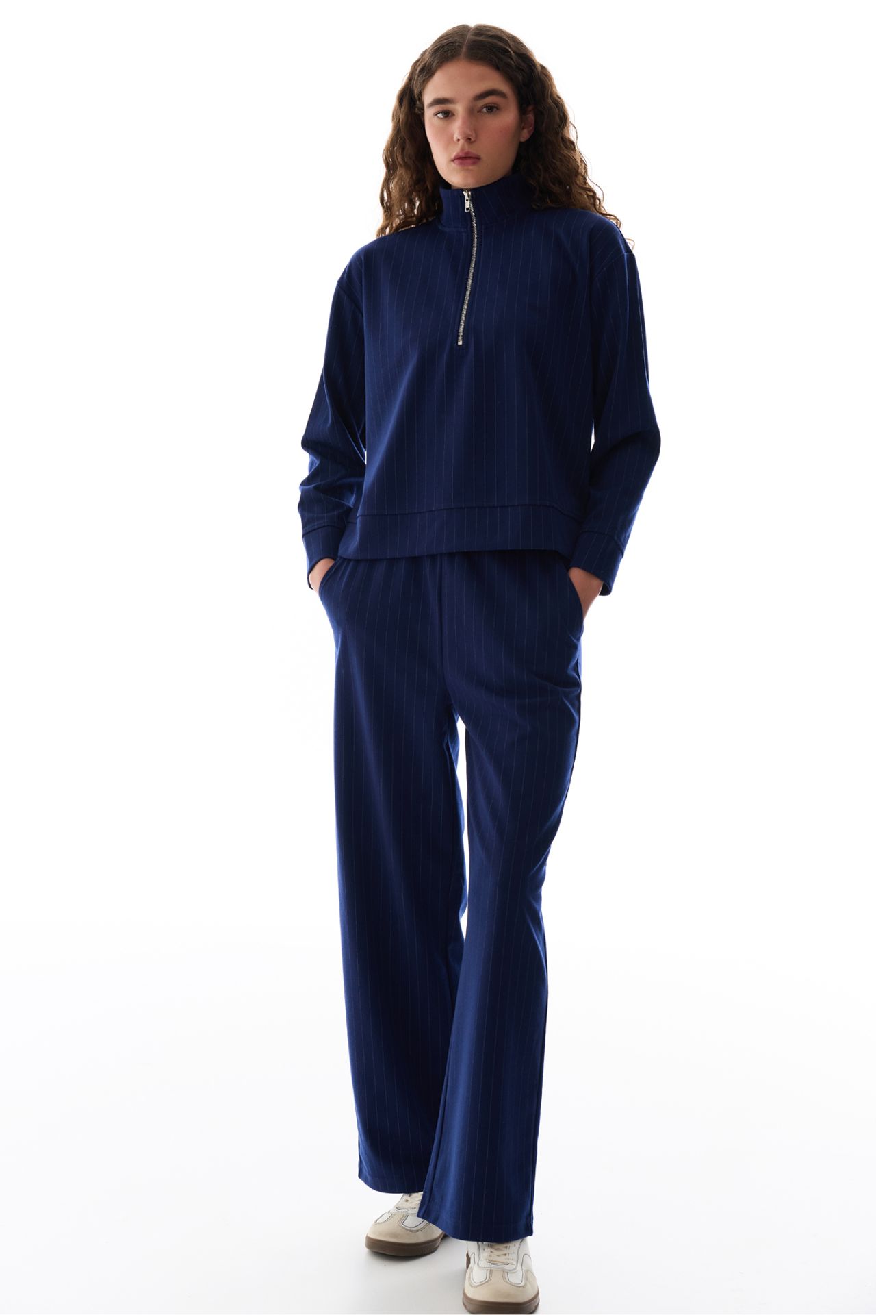 PENTI Half-Zip Striped Sweatshirt 4