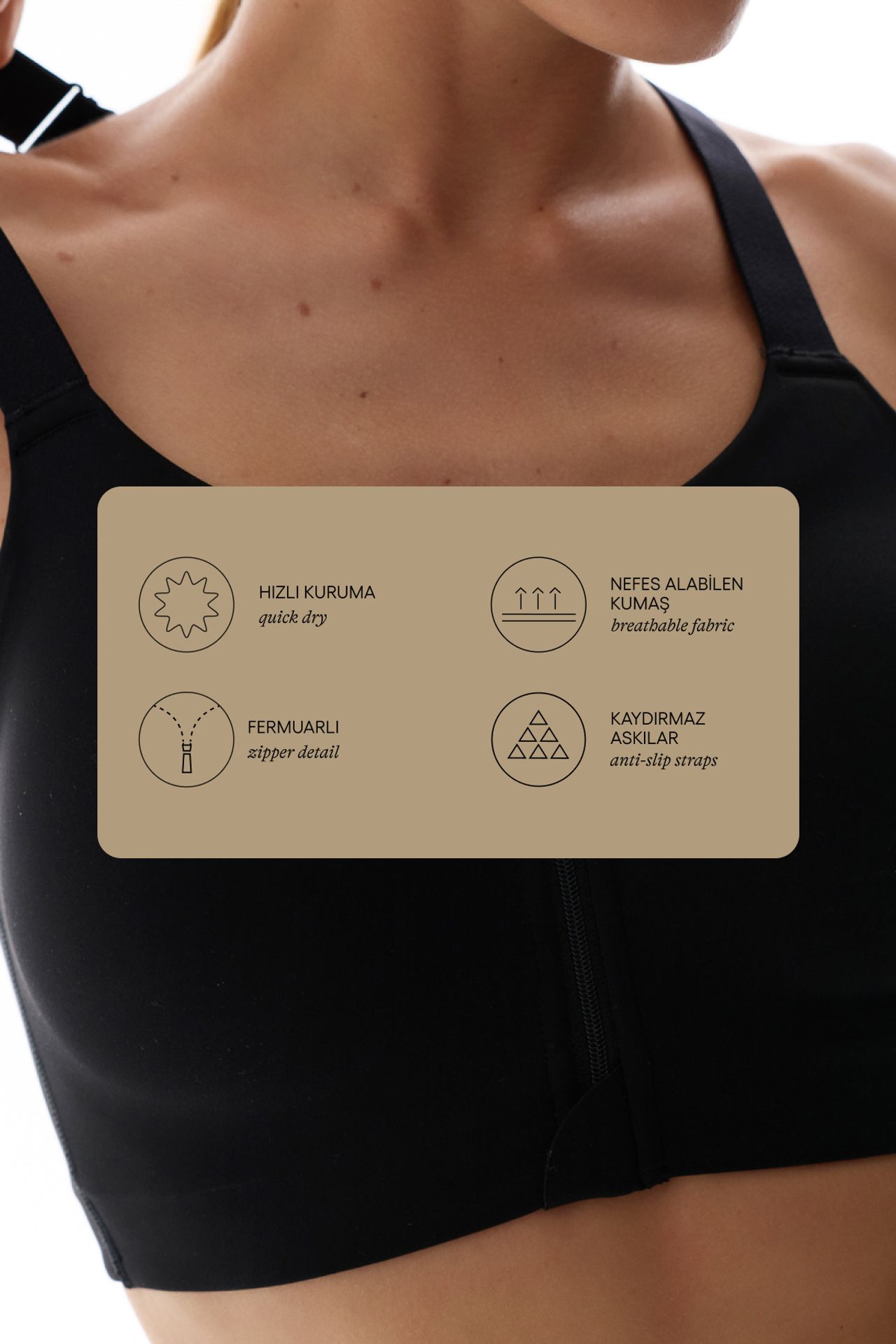 PENTI Wonder High Support Zip-Front Power Zip Front Sports Bra 3