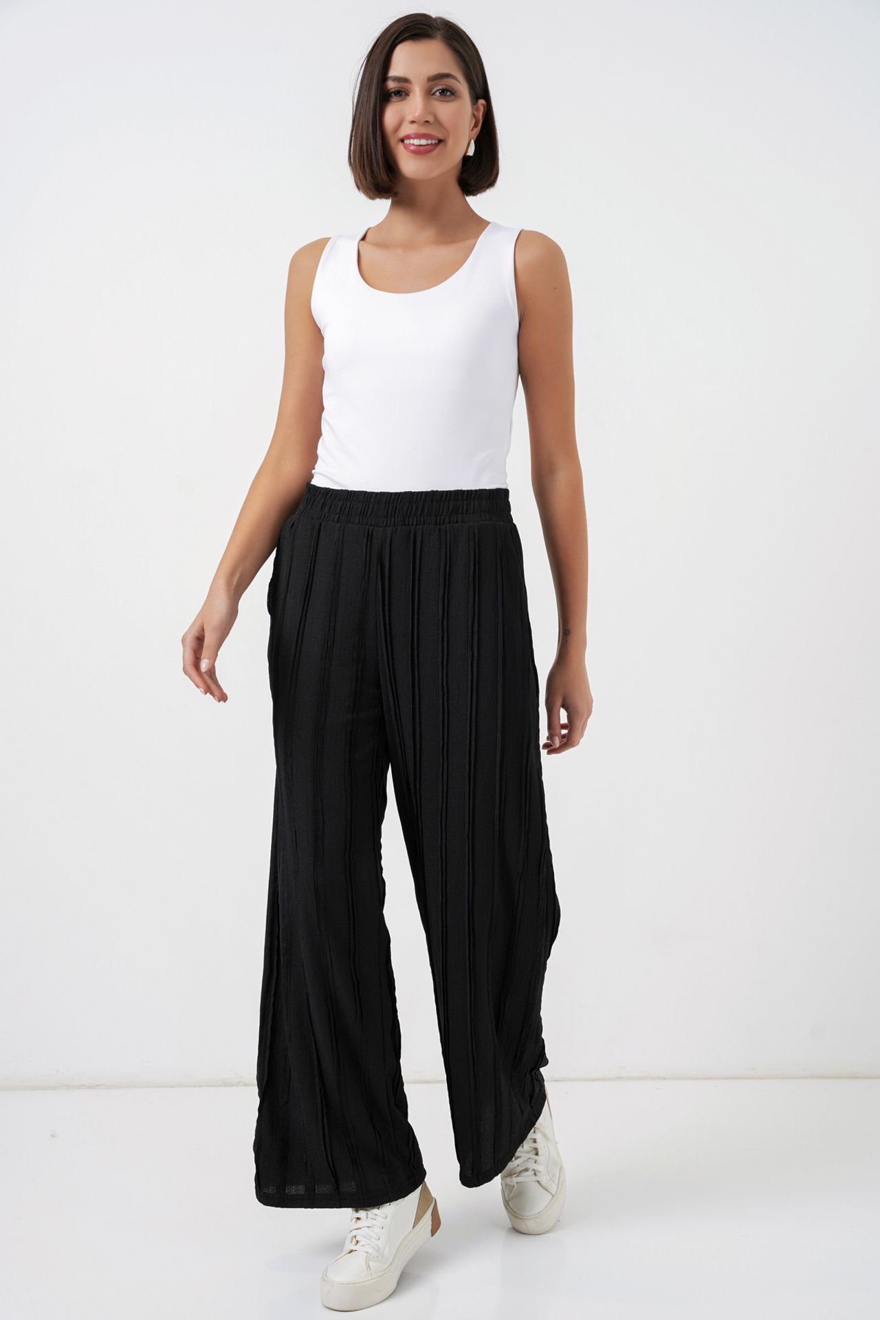 BDART Wide Leg Textured Pull-On Trousers 5