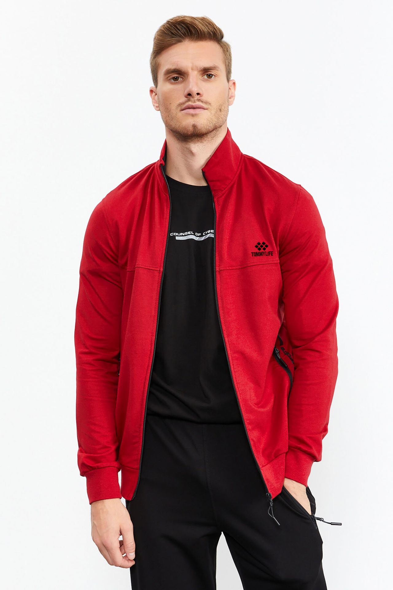 TOMMY Men's Zip-Front Sweatshirt And Pants Set 2