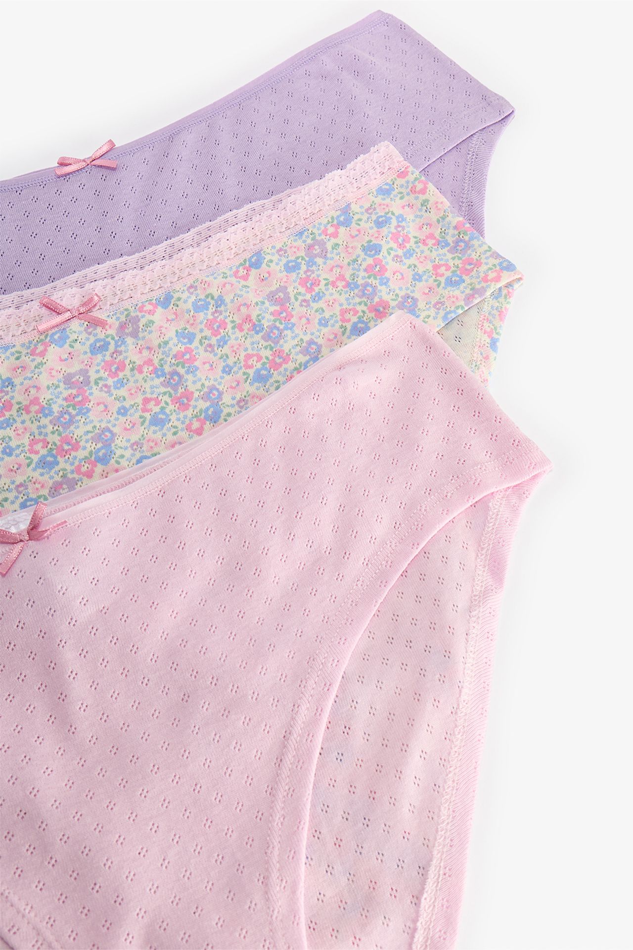 PENTI Funny Spirit Pointel Floral 3-Pack Hipster Briefs