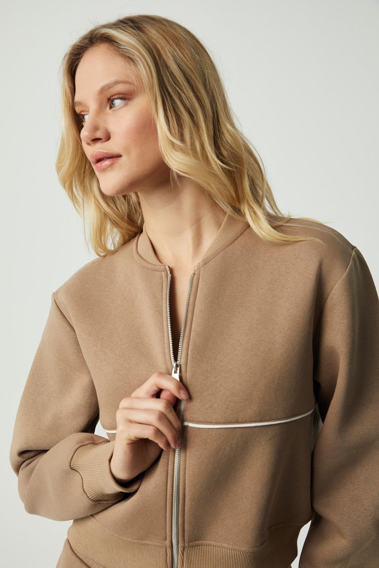 GRIMELANGE Crop Half Zip Sweatshirt 4