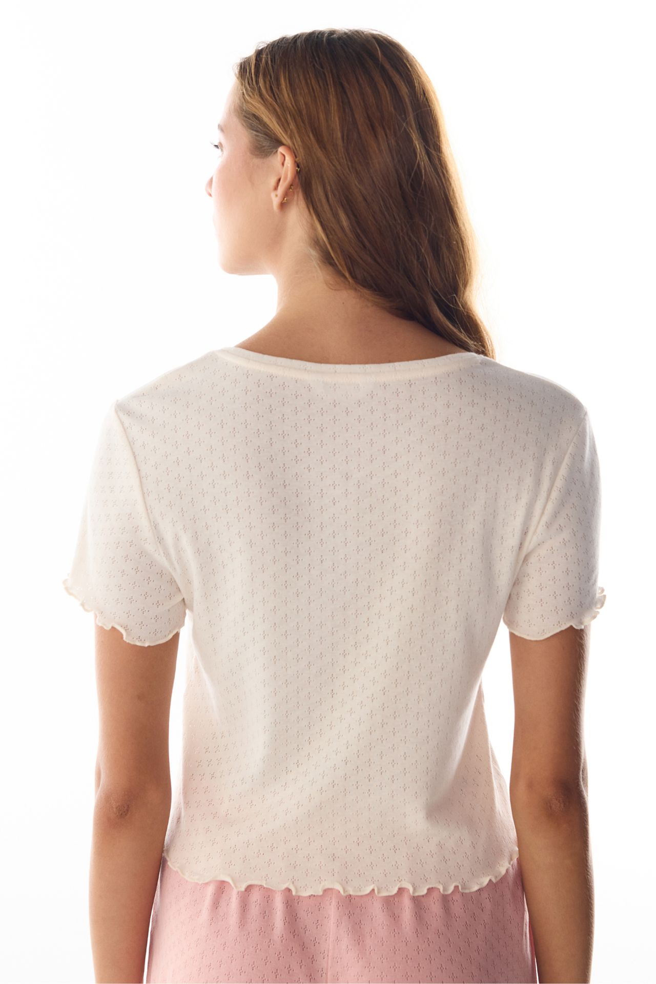 PENTI Sleep Mode Pointel Short Sleeve T-Shirt Pajama Top 3