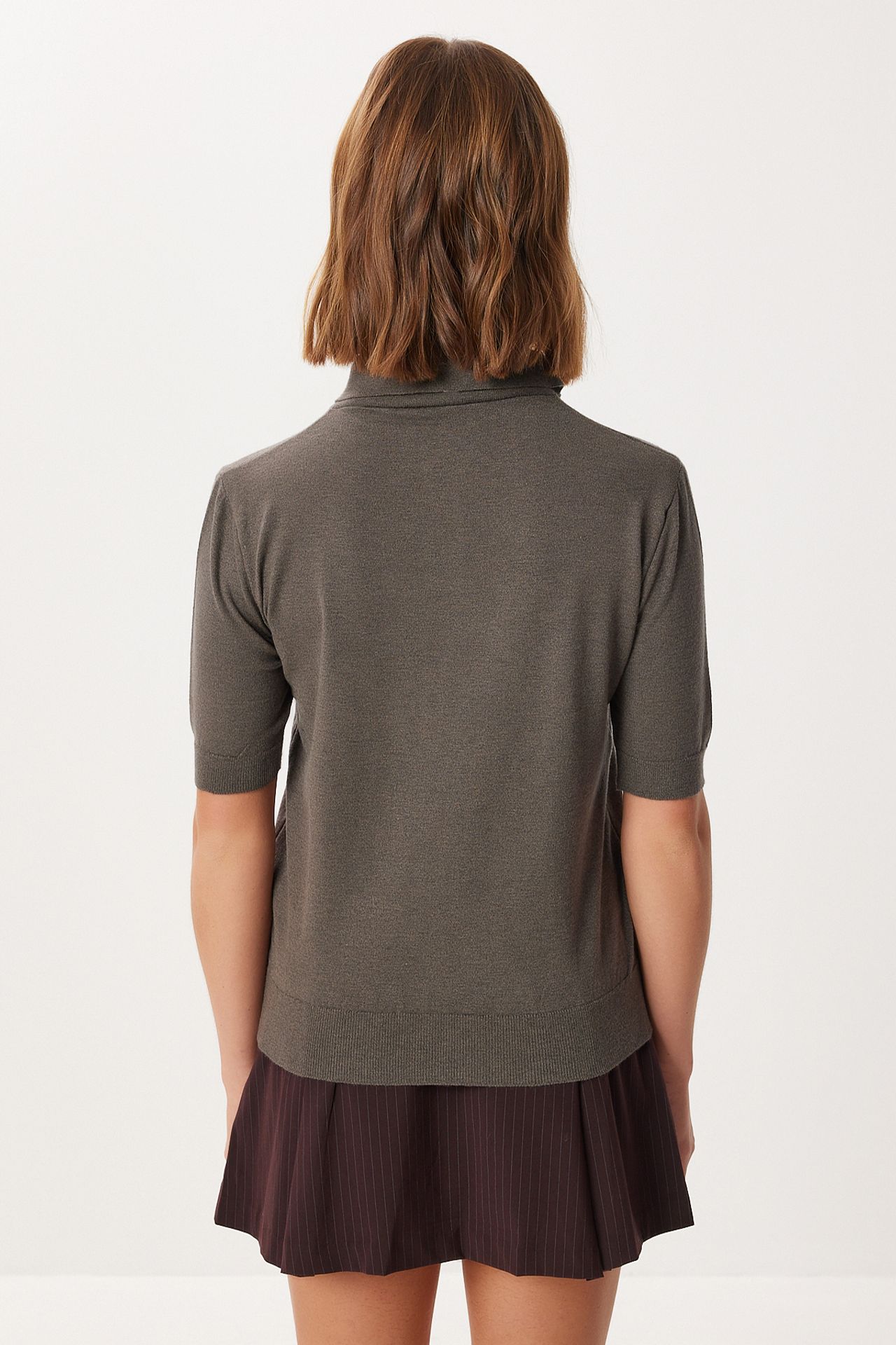 ISTANBUL Polo Neck Sweater with Scarf Detail 4