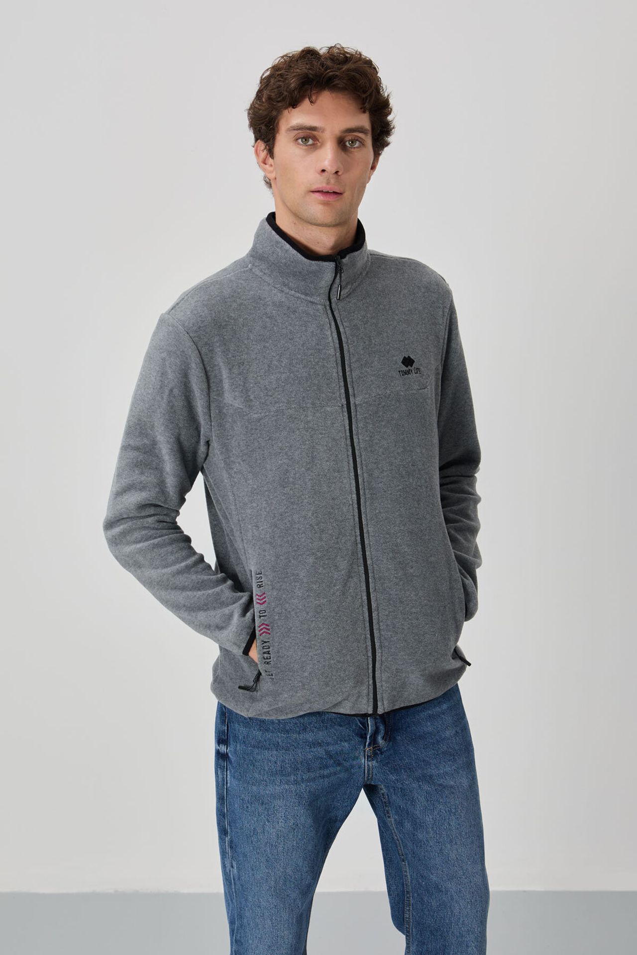 TOMMY Men's Plush Zip-Front Sweatshirt 4