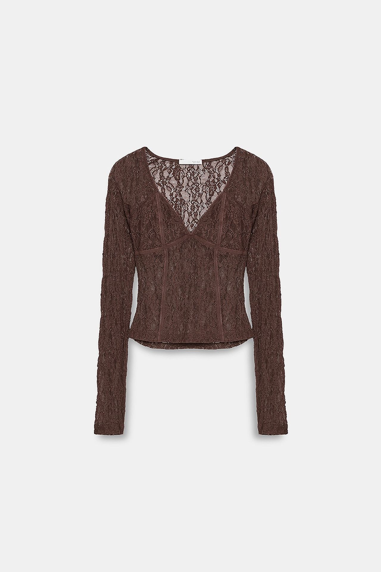 DILVIN Women’s Lace V-neck Long-sleeve Top 6