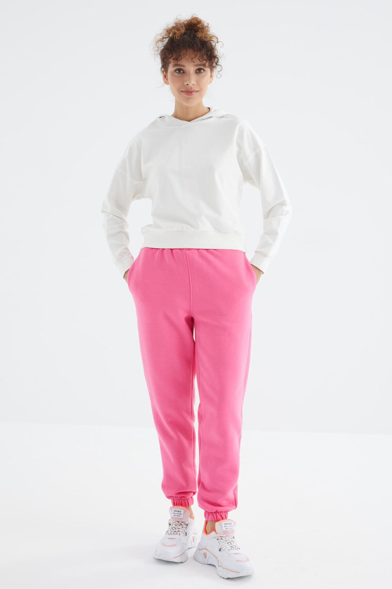 TOMMY Women's High-Waist Fleece Jogger Sweatpants 5