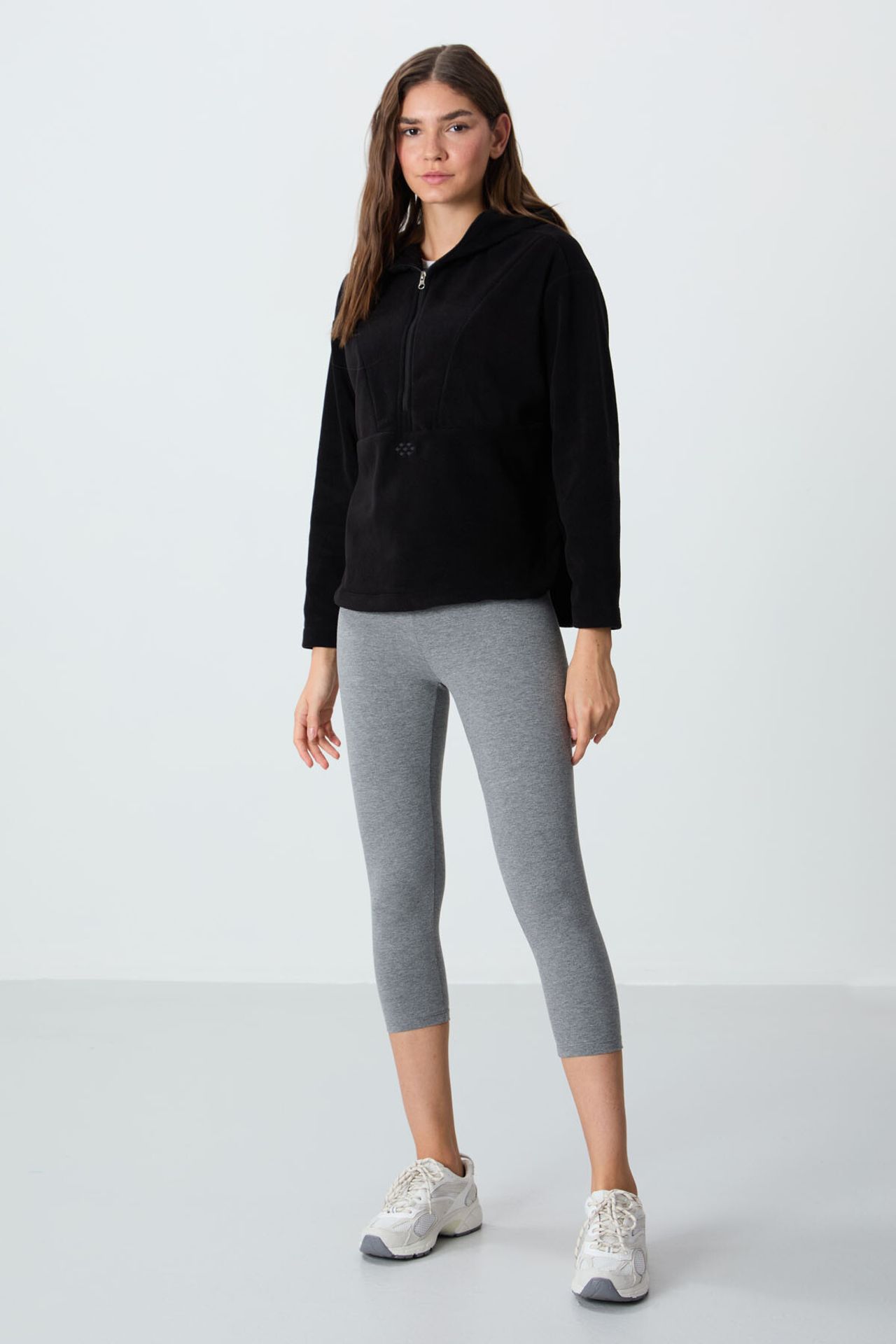 TOMMY Oversized Plush Half-zip Hooded Sweatshirt 2