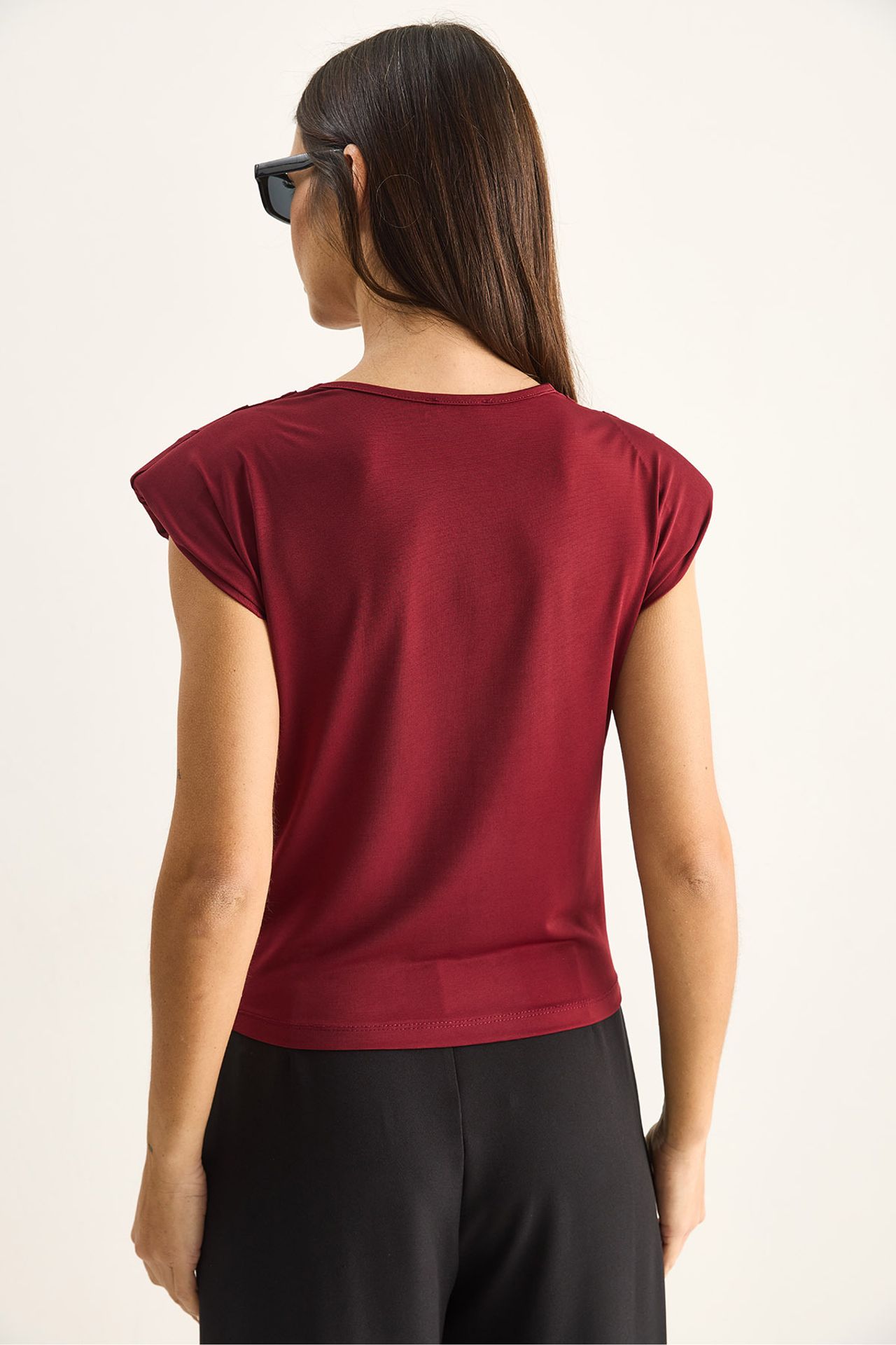 LUCCI Sleeveless Cowl Neck Blouse 6