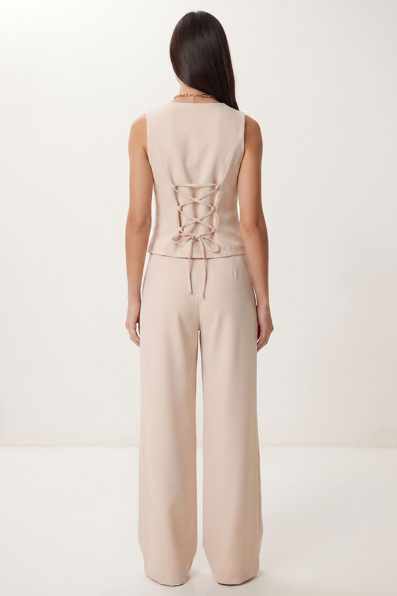 ISTANBUL Women’s Two-piece Vest And Wide-leg Trouser Set 7