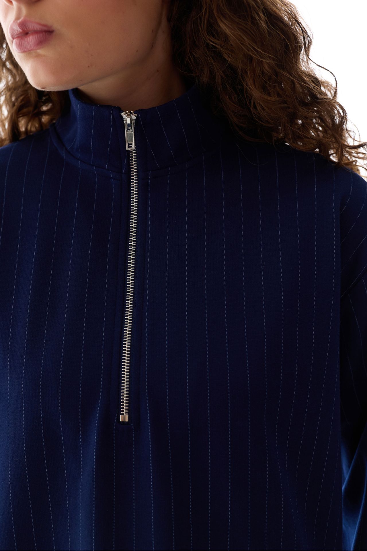 PENTI Half-Zip Striped Sweatshirt 2