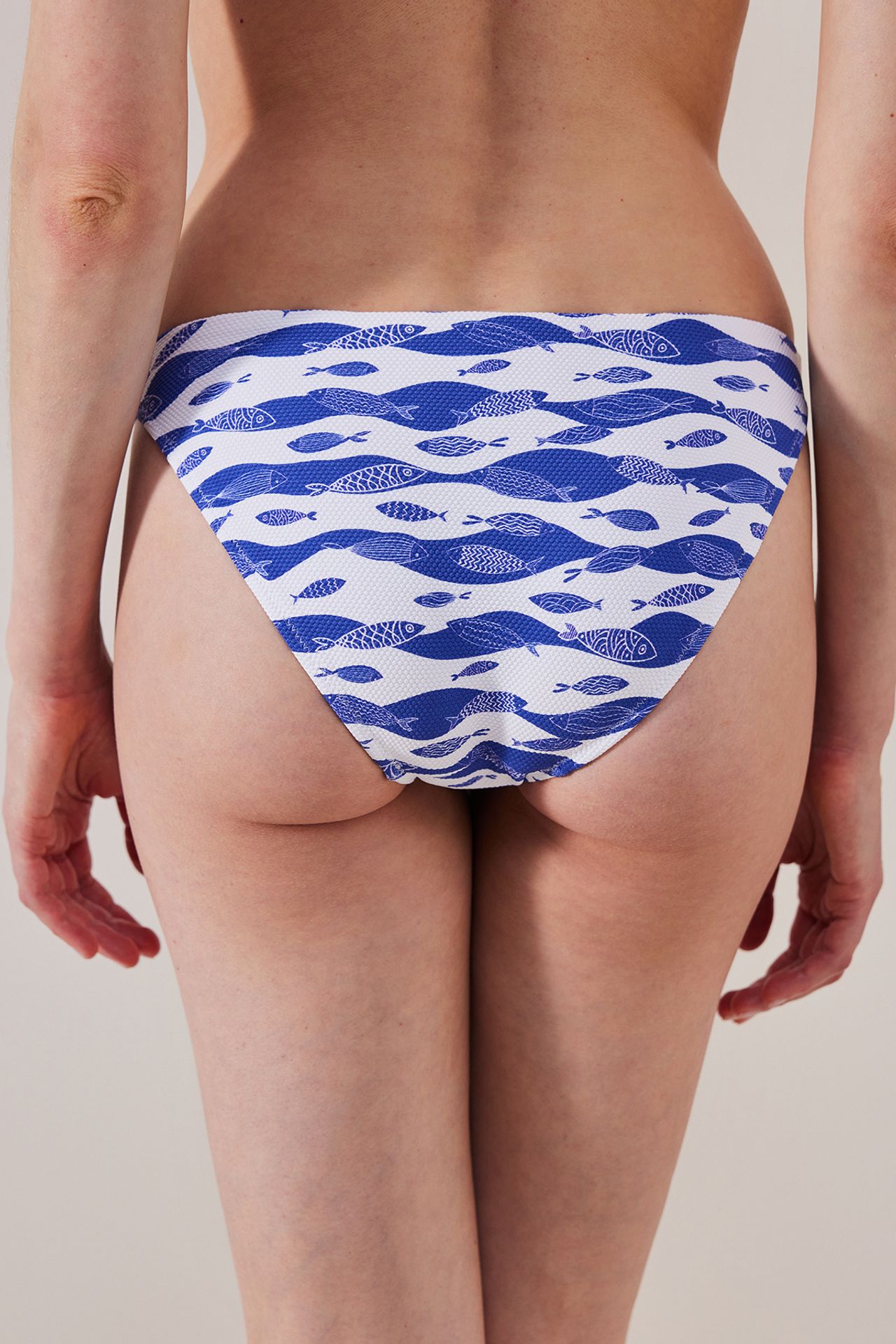 PENTI Marine Fish Textured Bikini Bottom