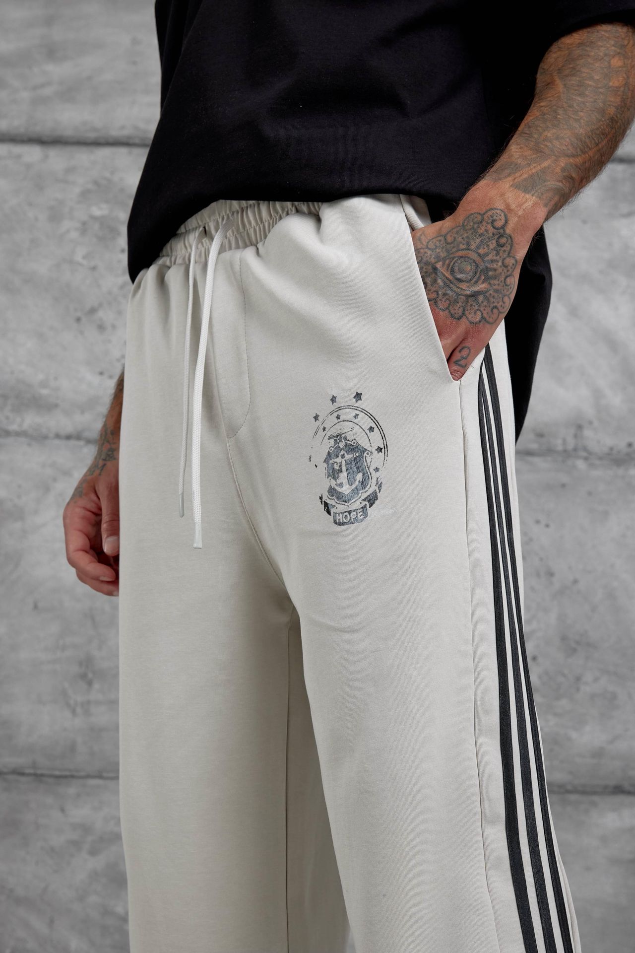 NOMARC Çizgili Bol Geniş Paça Jogger 2