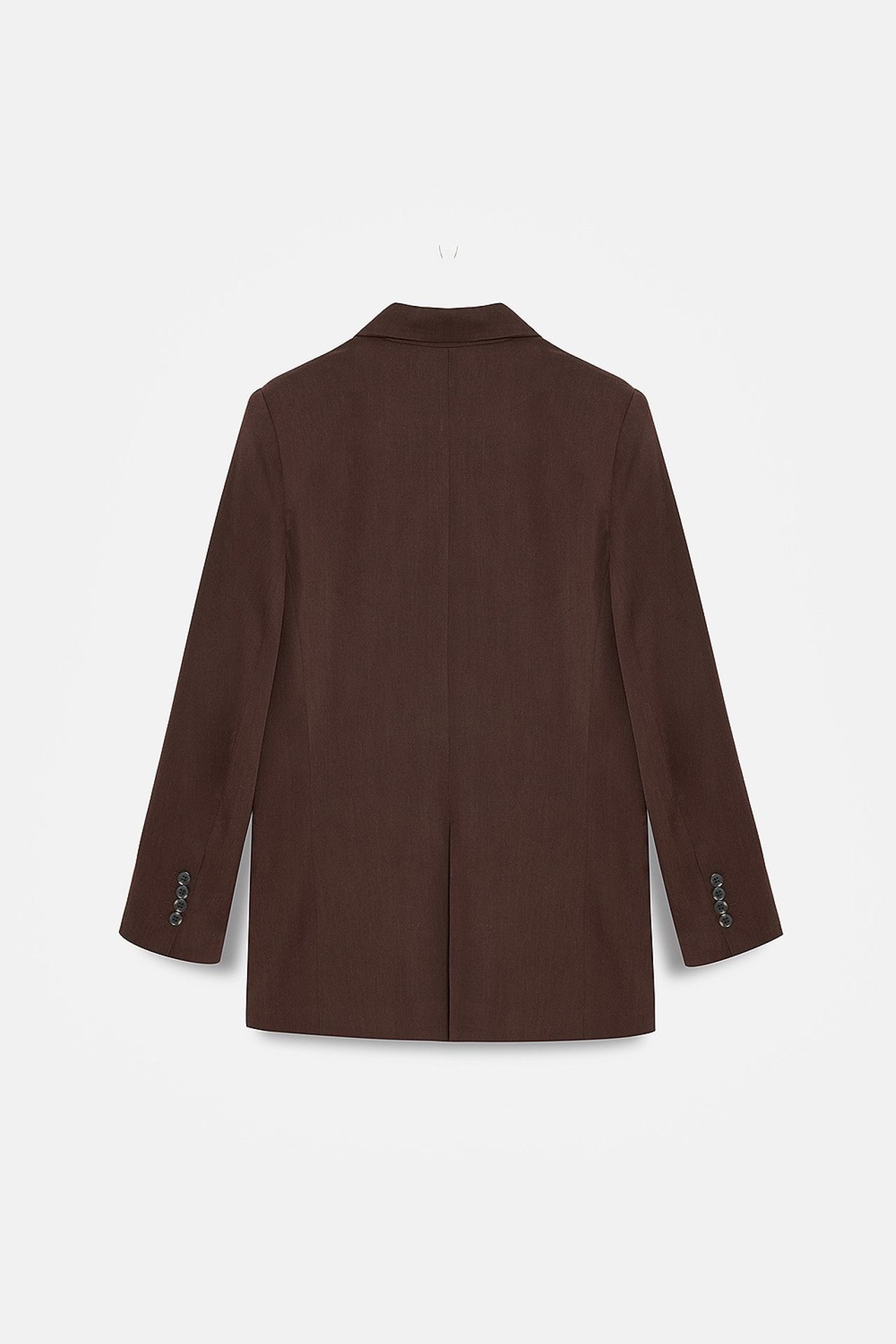 DILVIN Long Tencel Shawl-Collar Blazer