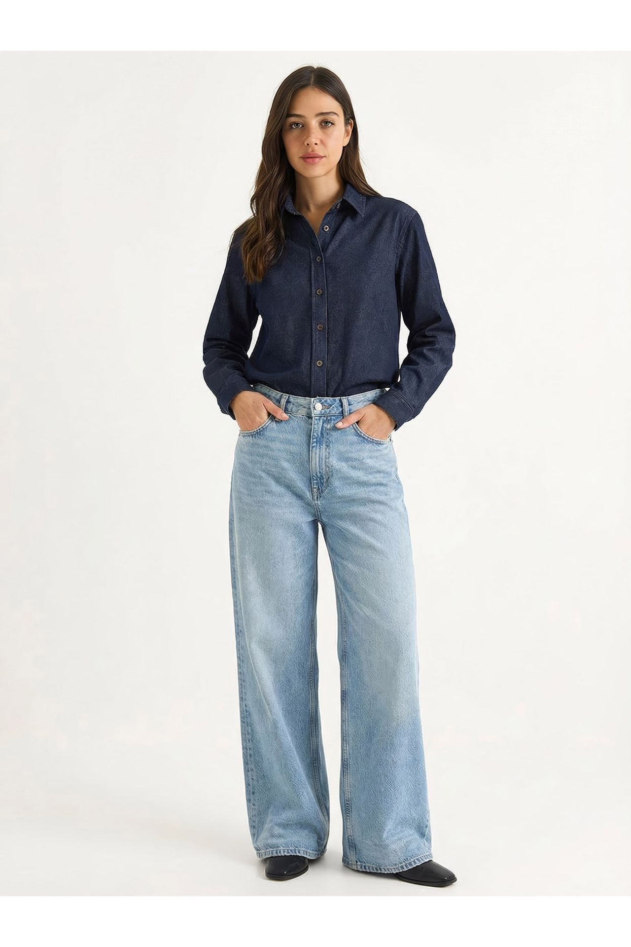 LUCCI Women's Cotton Denim Shirt 4