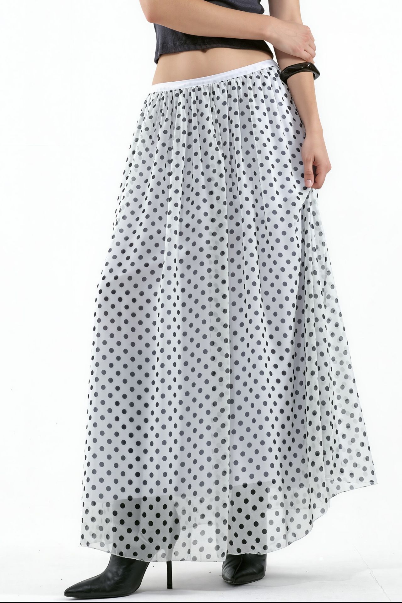 BDART High-Waist Polka Dot Maxi Skirt 1