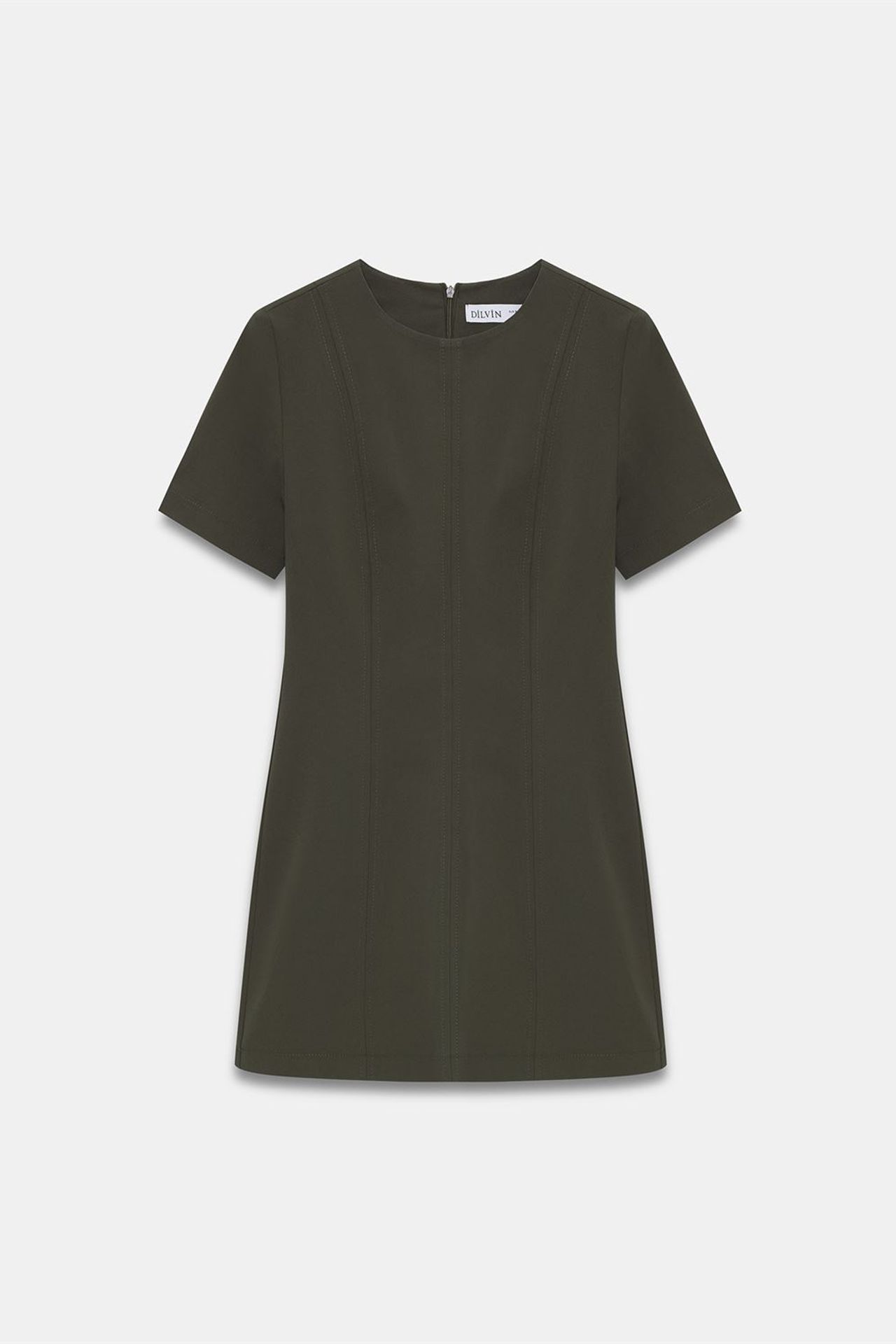DILVIN Mini Shift Dress With Zipper 5