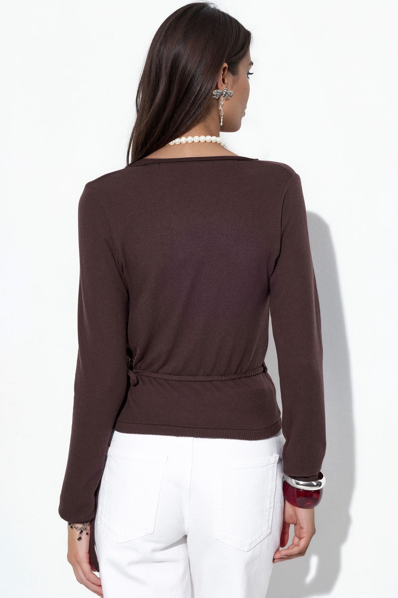 BUSEM Belted Ribbed Knit Cardigan 3