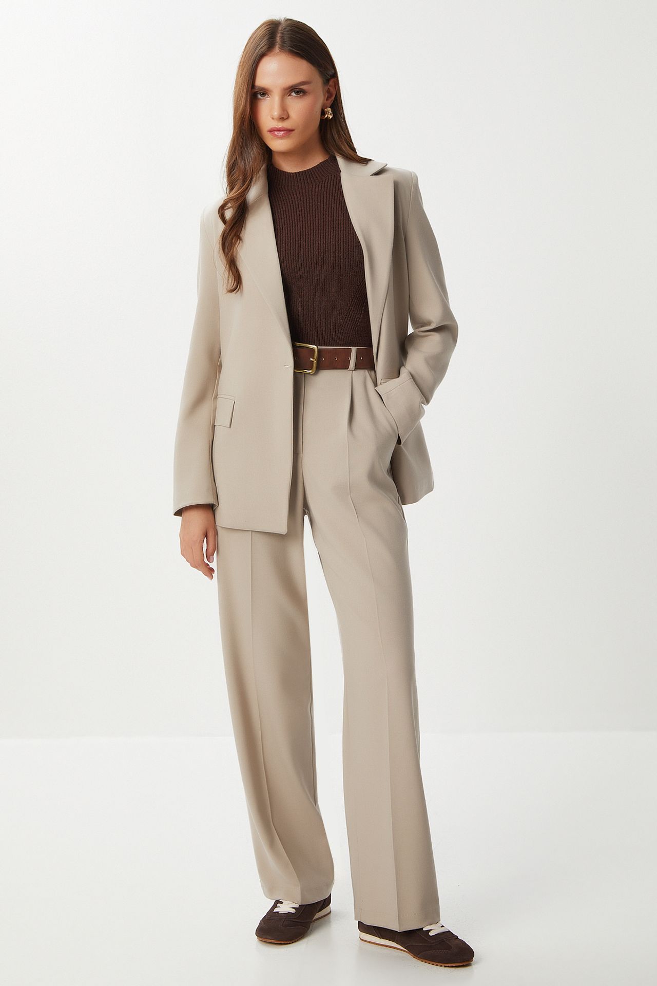 ISTANBUL Pleated Straight Leg Pants 3