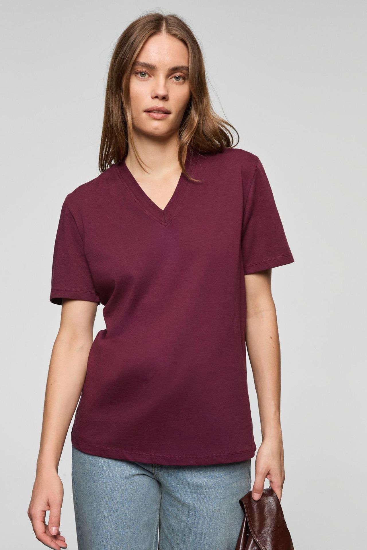 GRIMELANGE V-Neck Short Sleeve T-Shirt 5