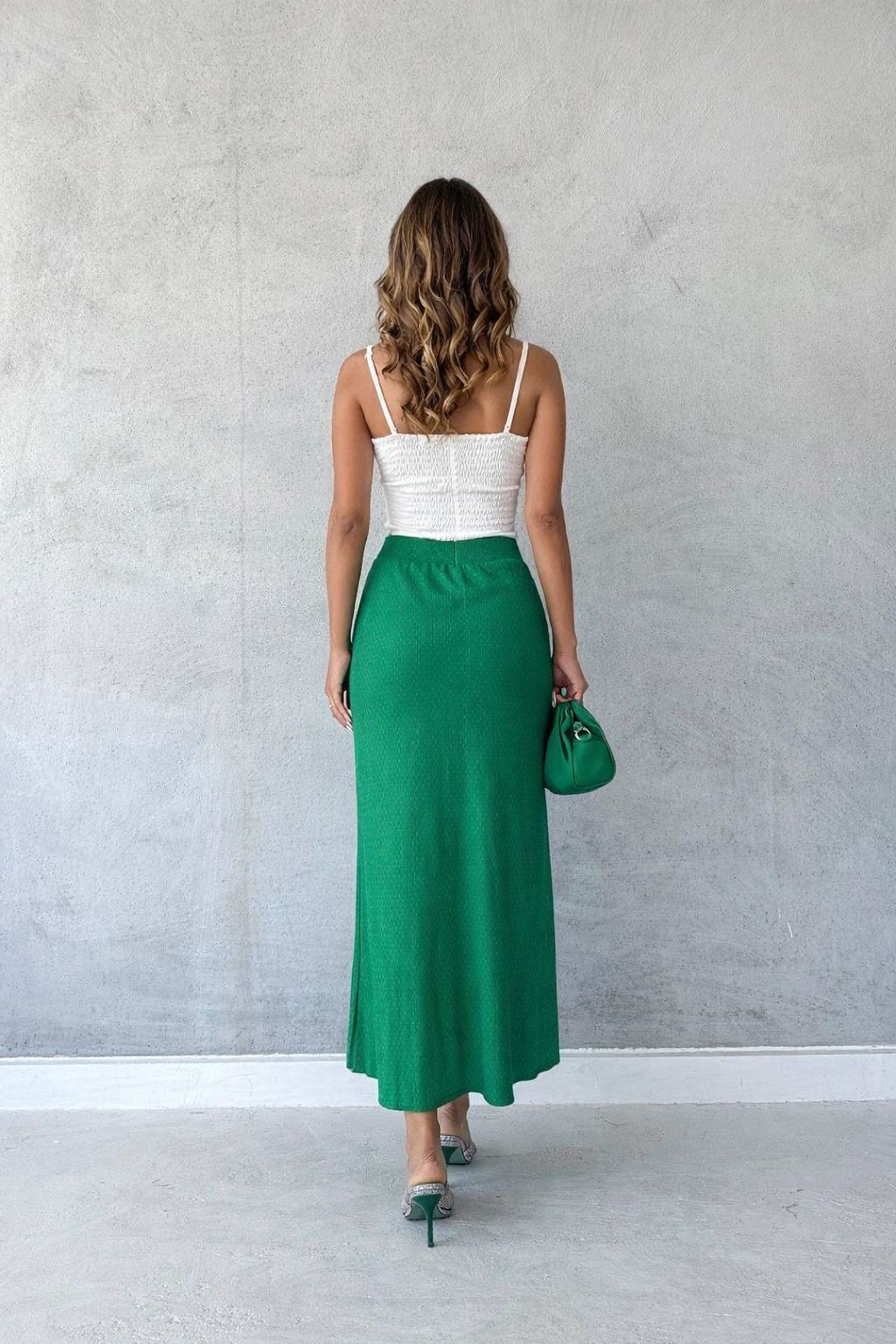 MY FASHION High Waist Ribbed Knit Maxi Skirt 3