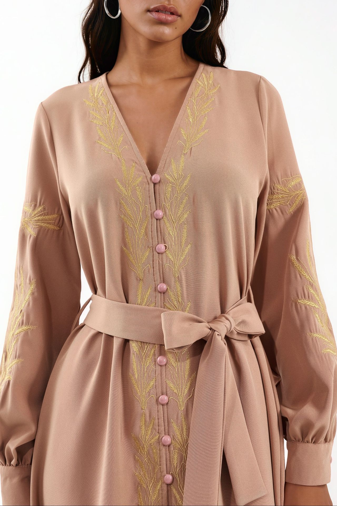 MSN Embroidered V-Neck Maxi Dress 4