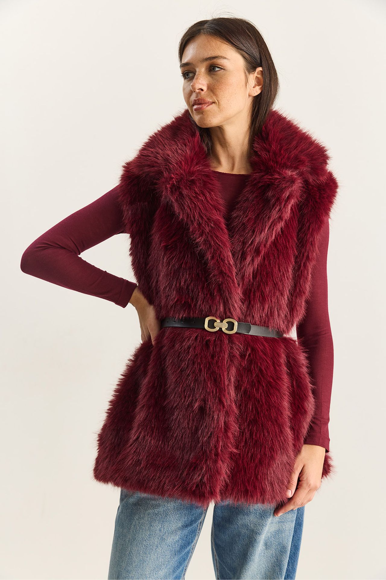 LUCCI Faux Fur Waistcoat  4