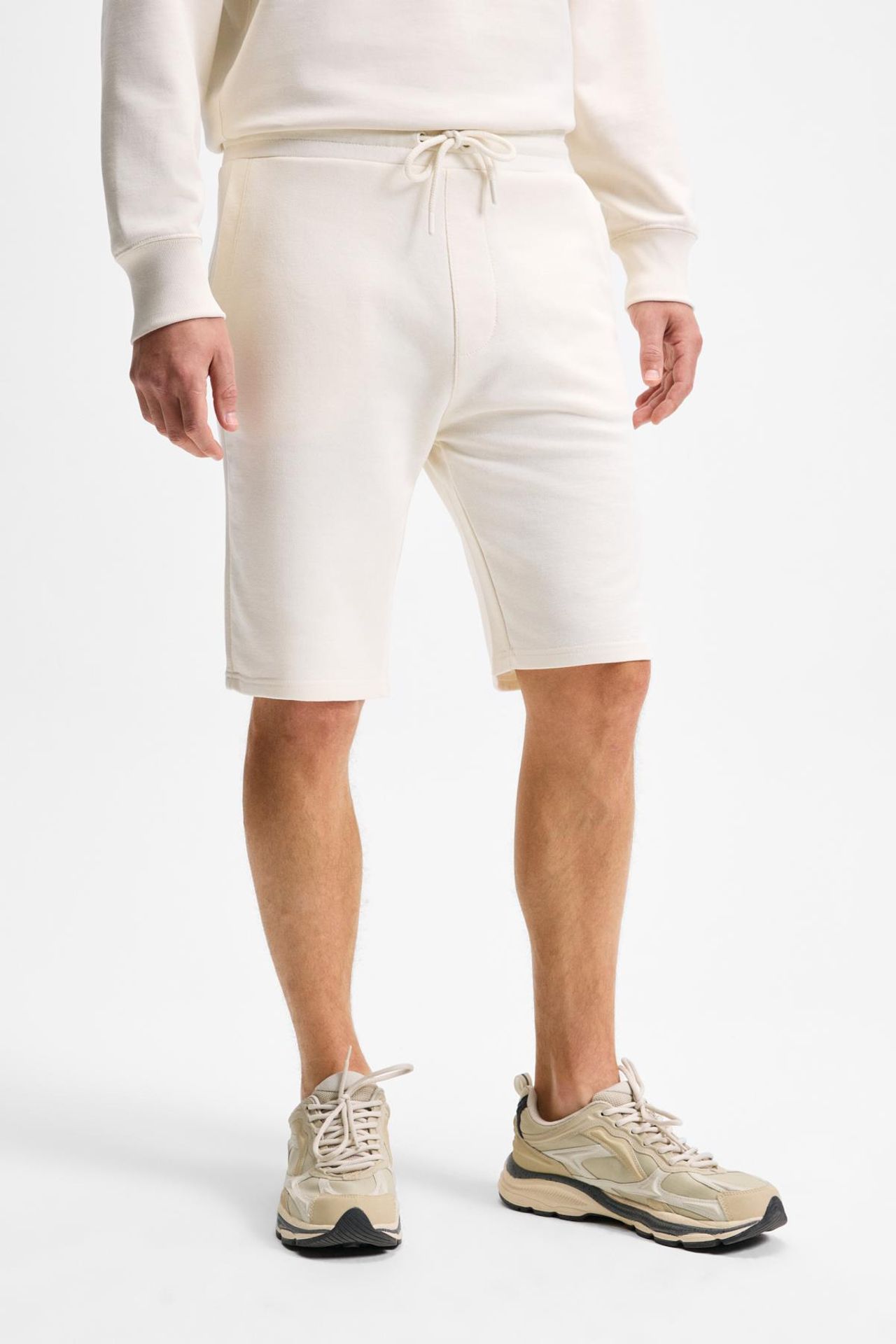 GRIMELANGE Mid Waist Straight Leg Sweat Shorts 1