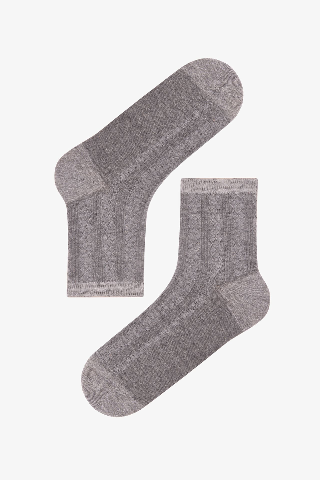 PENTI Shimmer Jacquard Lurex Pair Crew Socks 4