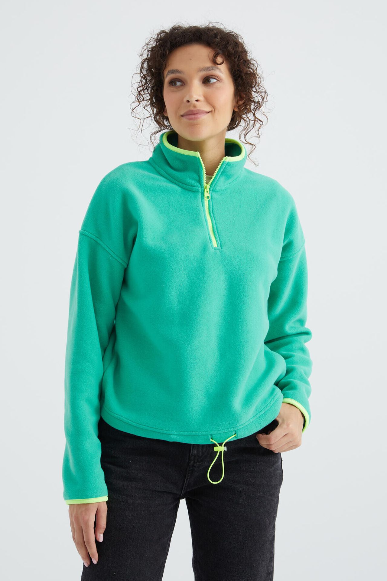 TOMMY Oversized Plush Half-zip Sweatshirt 1