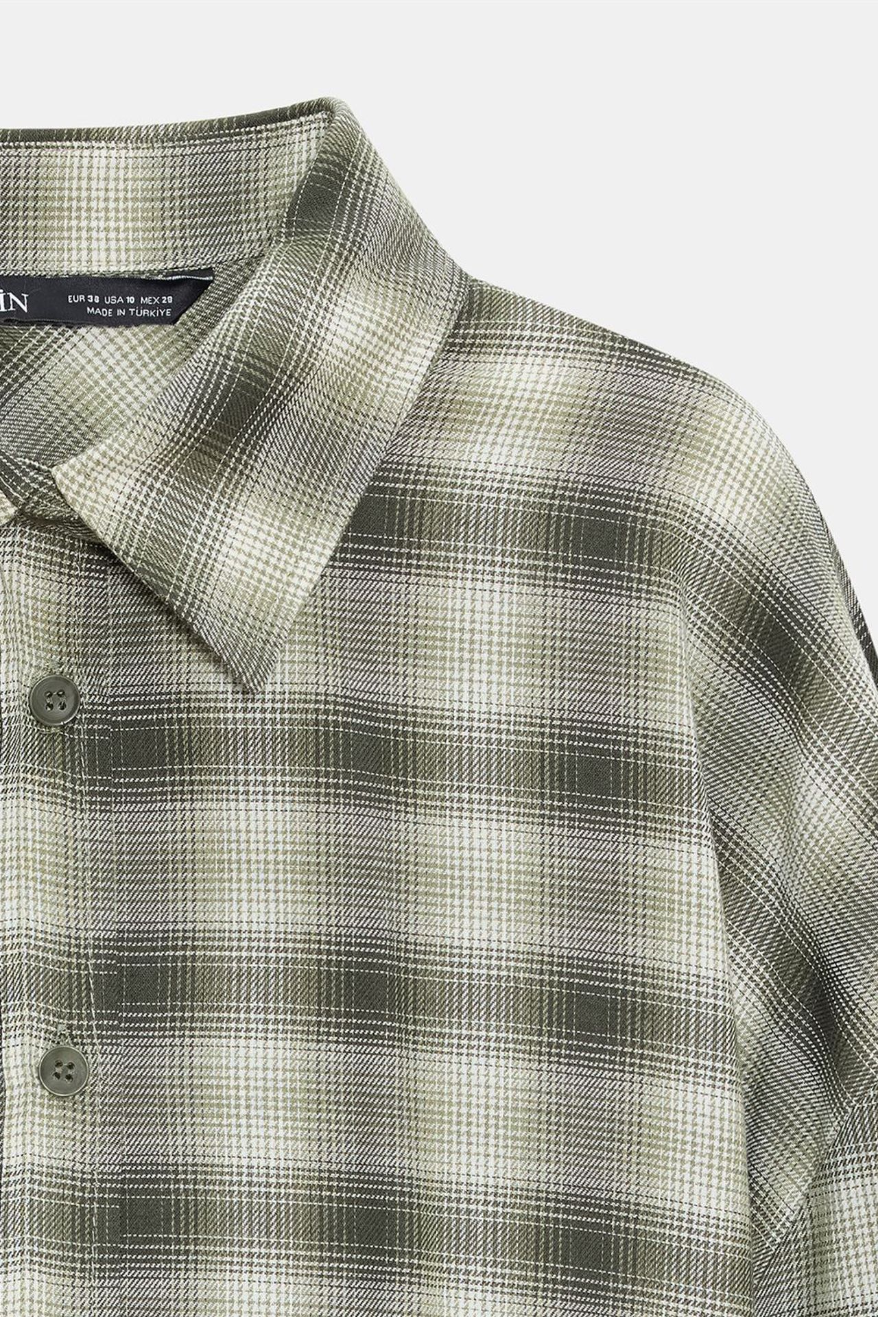DILVIN Oversized Plaid Long-Sleeve Shirt 7