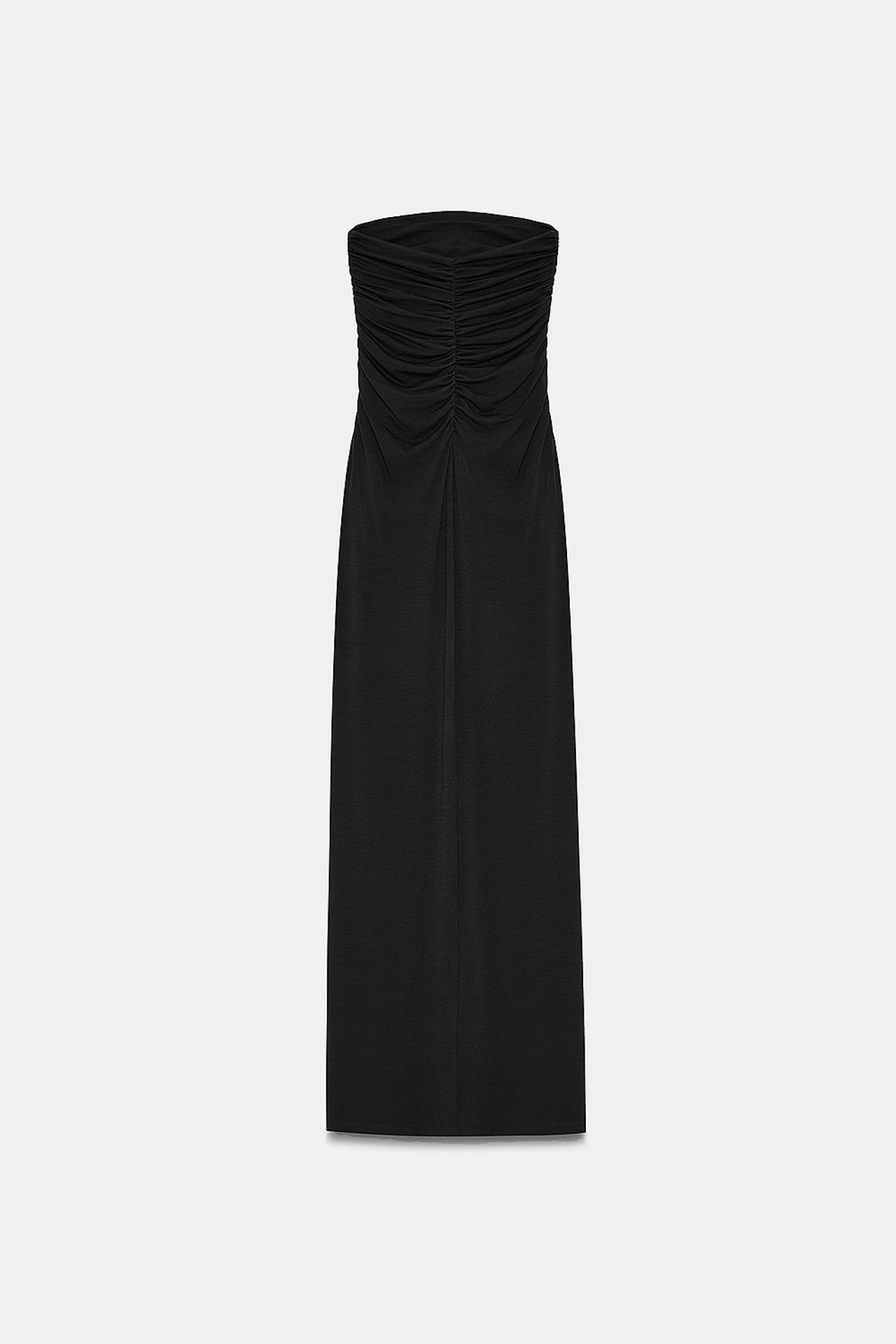 DILVIN Strapless Bodycon Maxi Dress With Slit