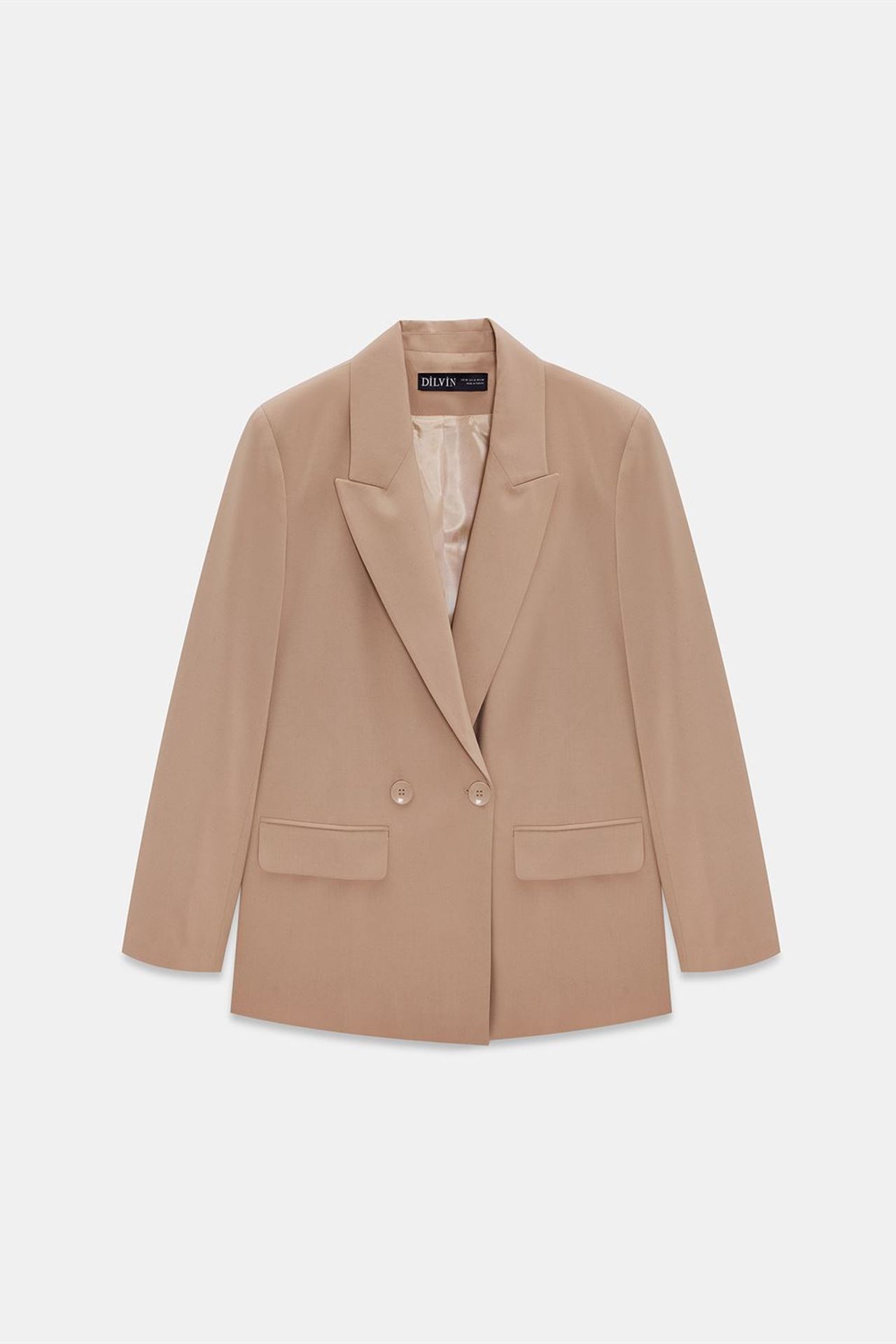 DILVIN Uzun Krep Blazer Ceket 5