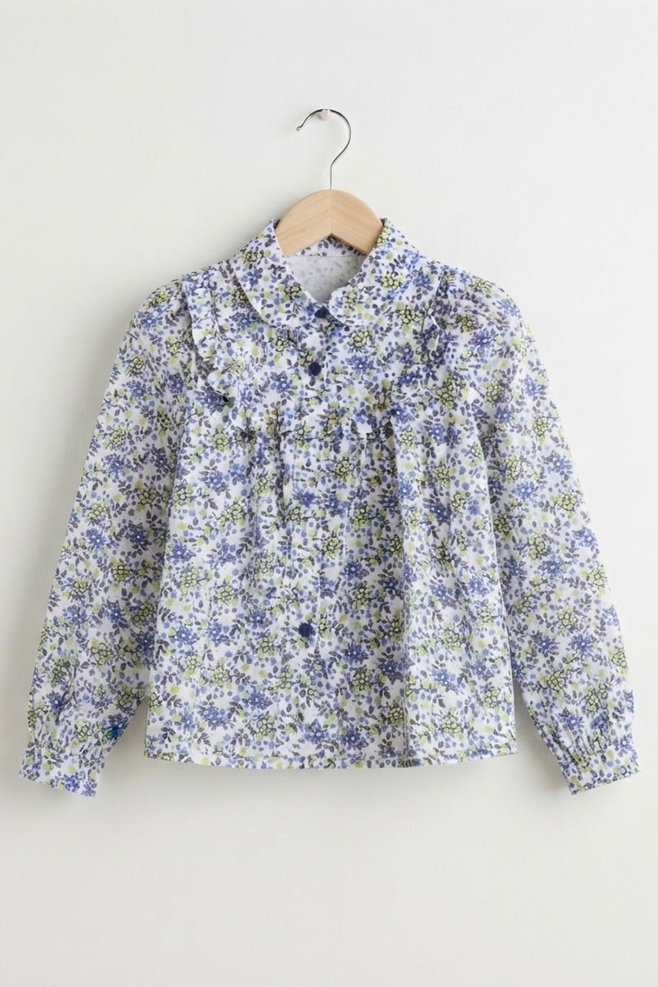 HİLAL AKINCI KİDS Floral Button Long Sleeve Shirt 5