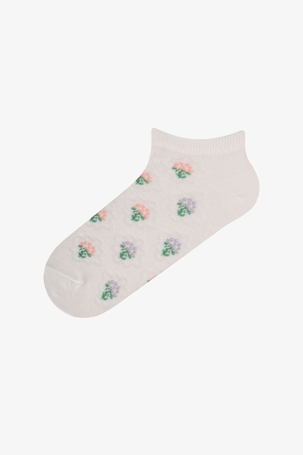 PENTI Soft Blossom Floral Cotton Pair Ankle Socks 2