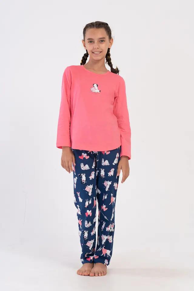 YAKE Uzun 2 Parçalı Pijama Takımı