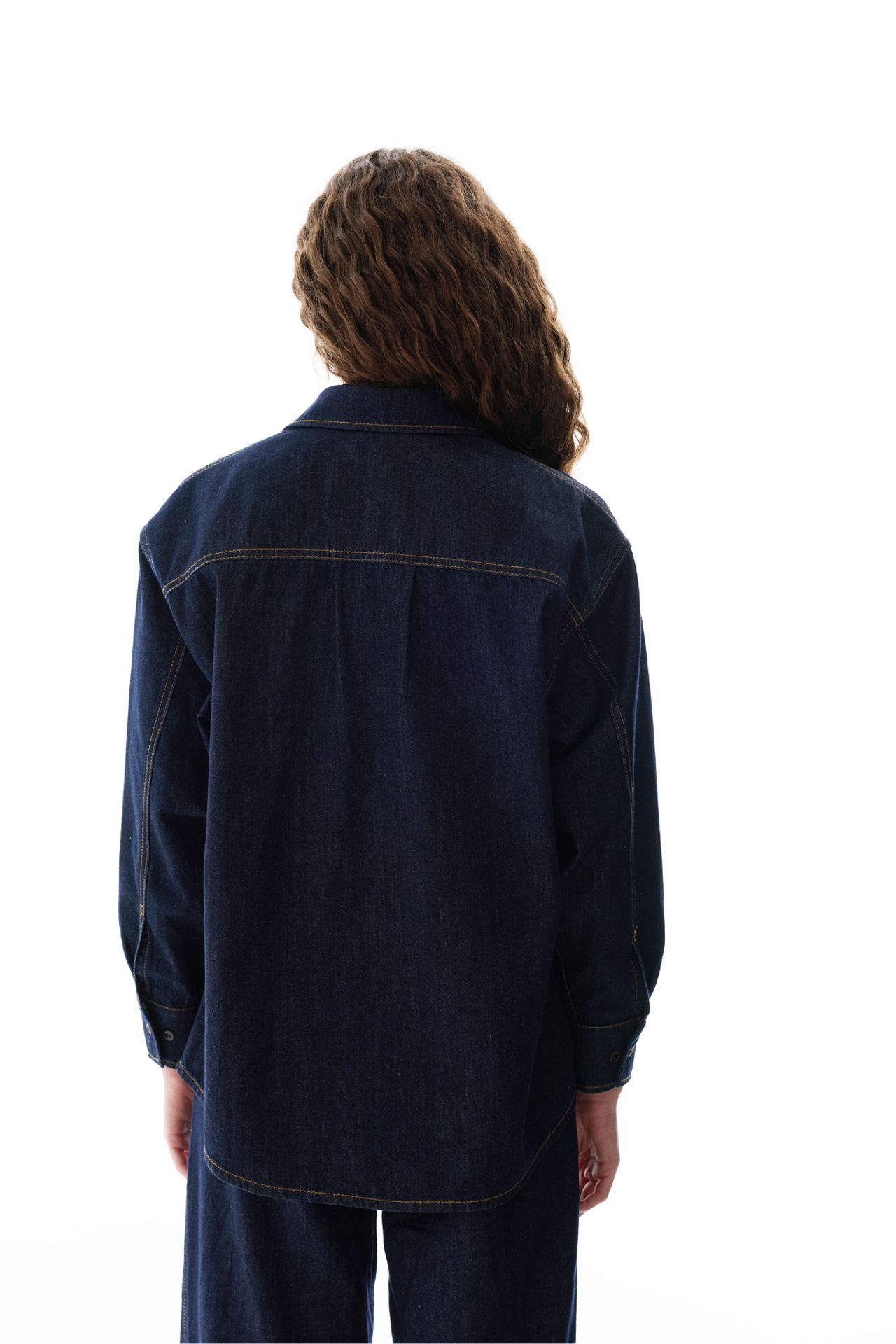 PENTI Denim Polo Collar Buttoned Long Sleeve Shirt 5