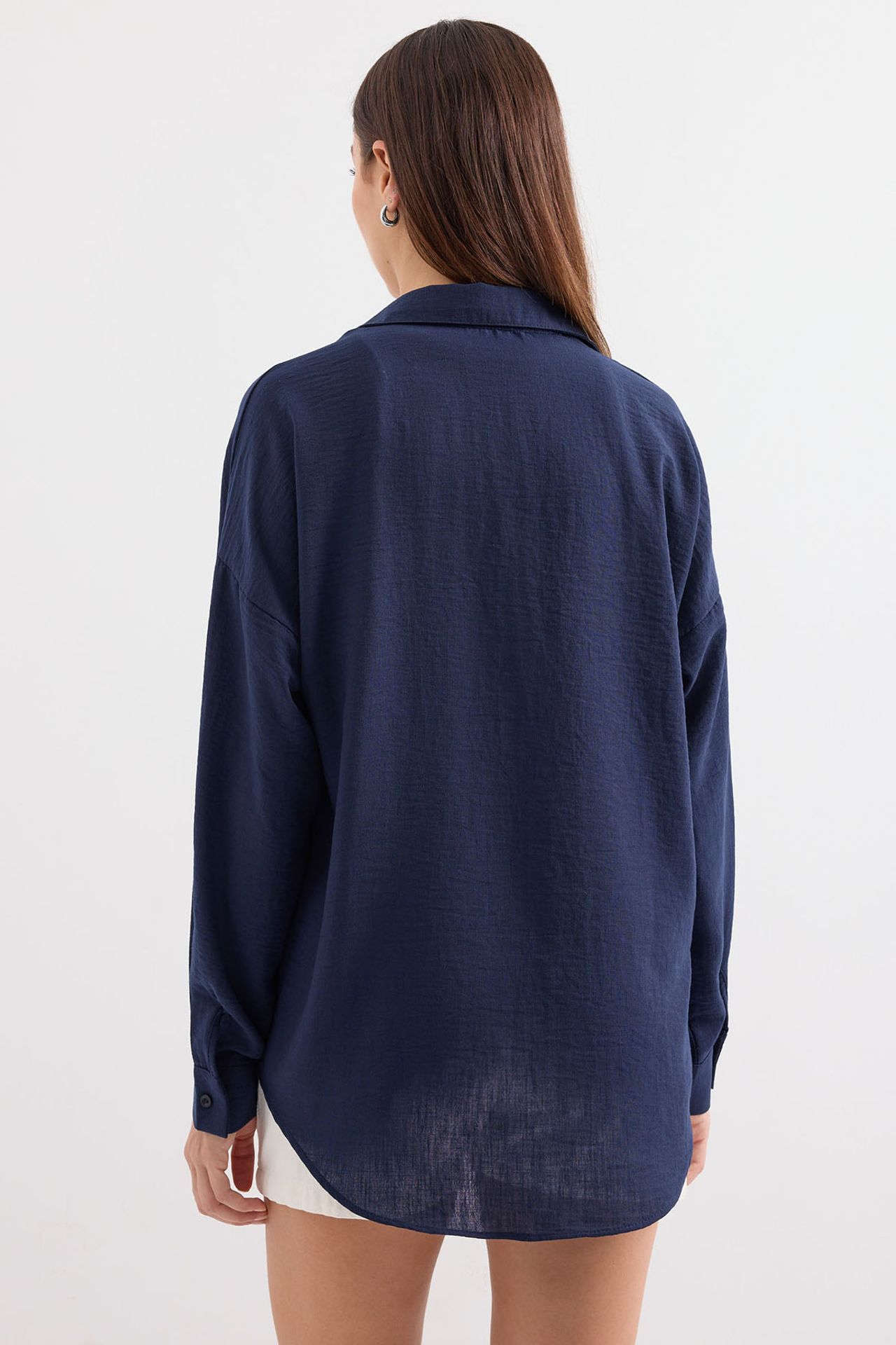 BDART Linen Blended Shirt with Button Closure