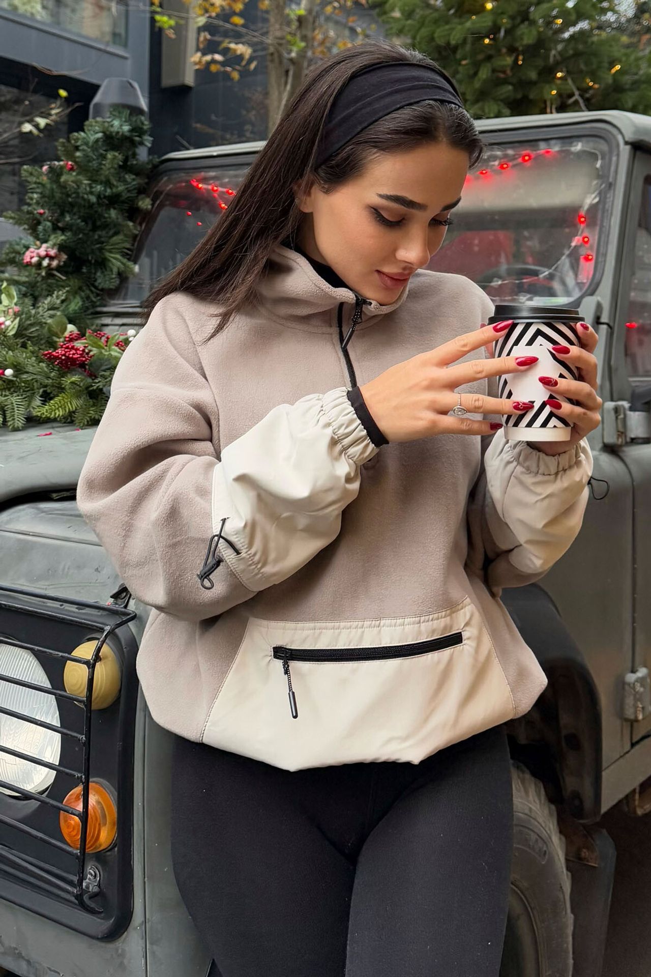 TOMMY Oversized Plush Half-Zip Sweatshirt 3