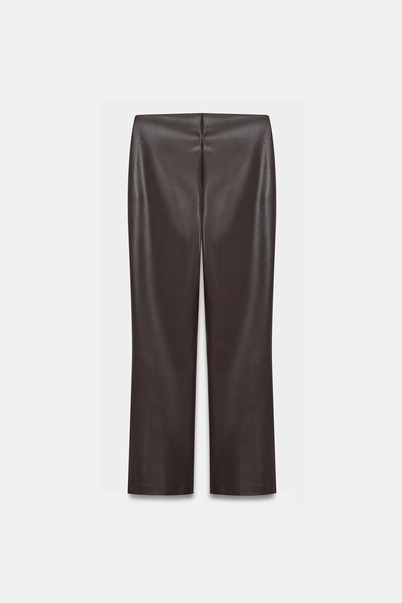 DILVIN High-Waist Faux Leather Flare Leggings