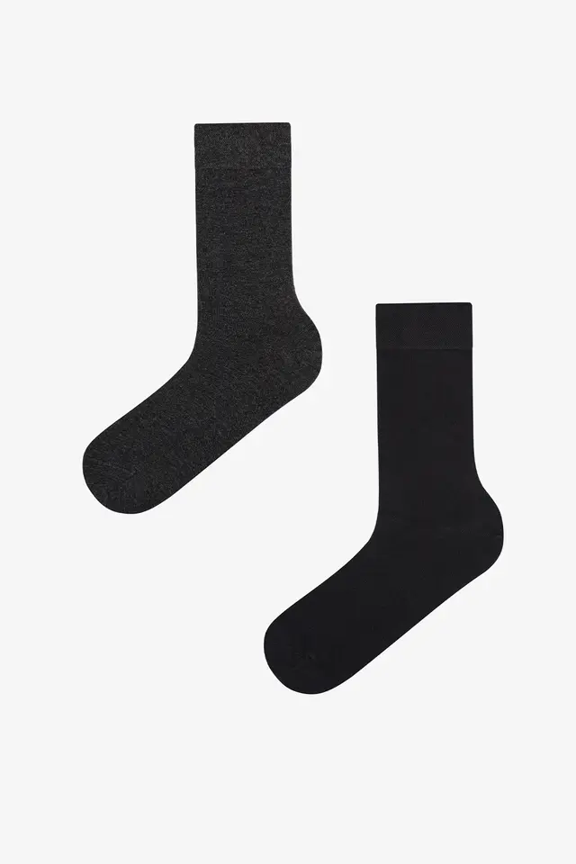 PENTI Men's Bamboo 2-Pack Crew Socks
