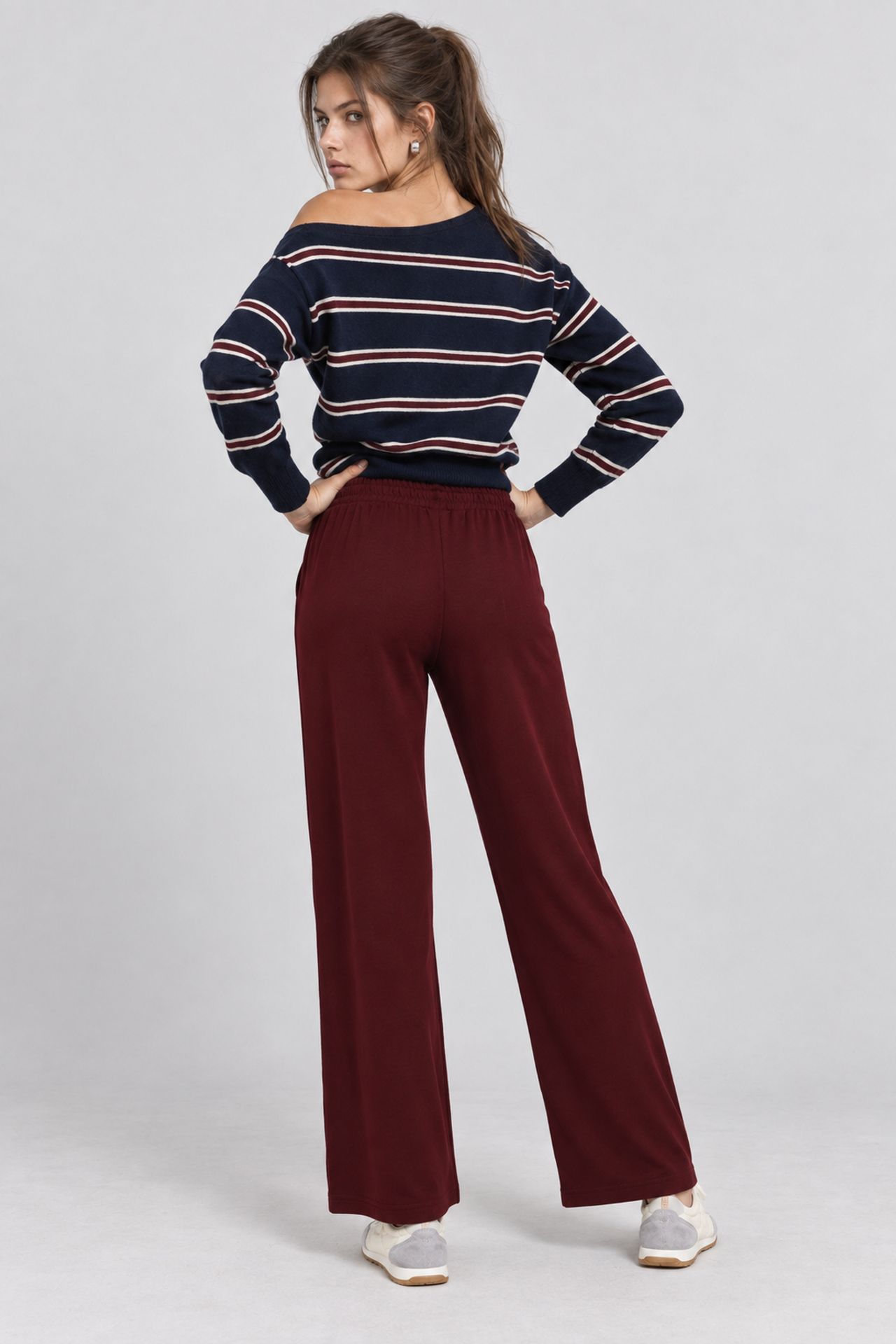 ISTANBUL Wide Leg Drawstring Waist Sweatpants 6
